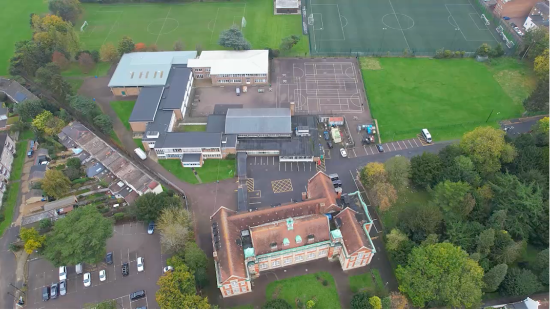 Electrical Upgrades Programme Enfield County Upper School Aerial View
