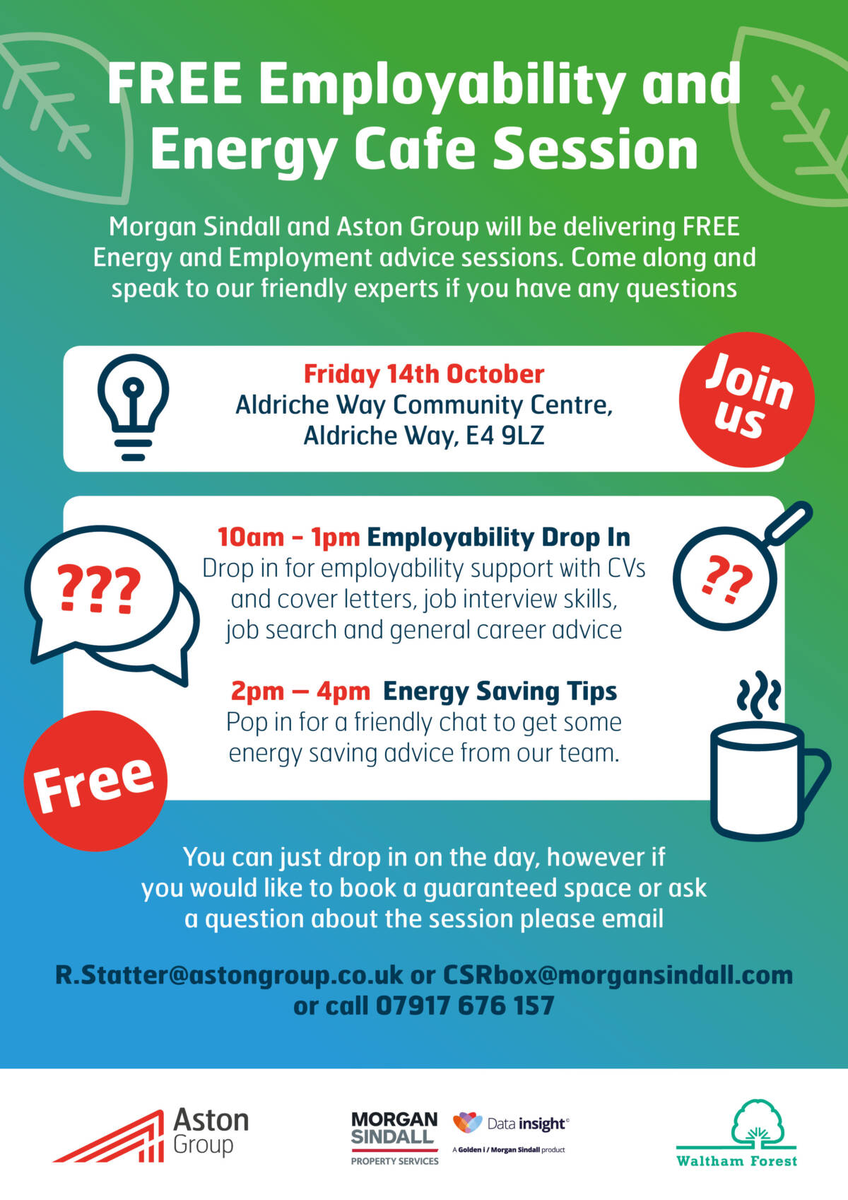 Energy Cafe poster Oct Aldriche 2022