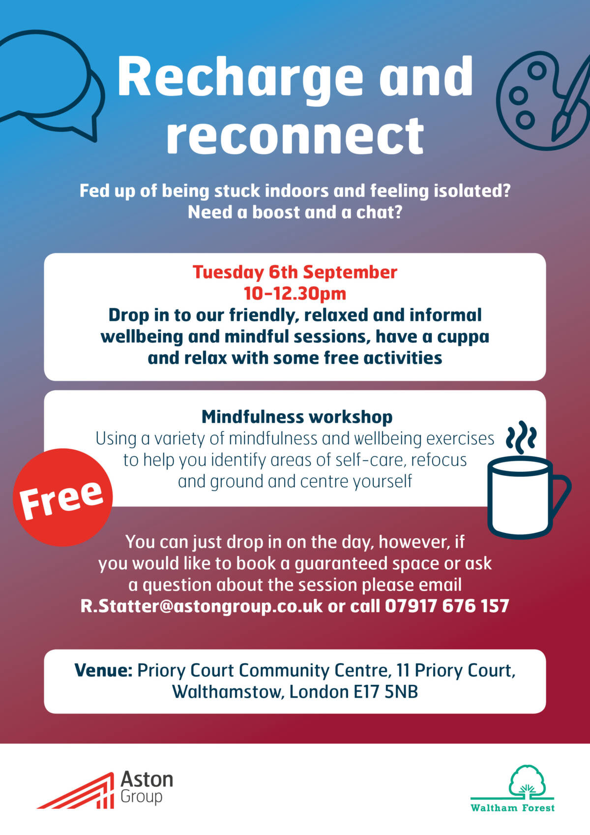 Recharge and reconnect Poster Sep 2022