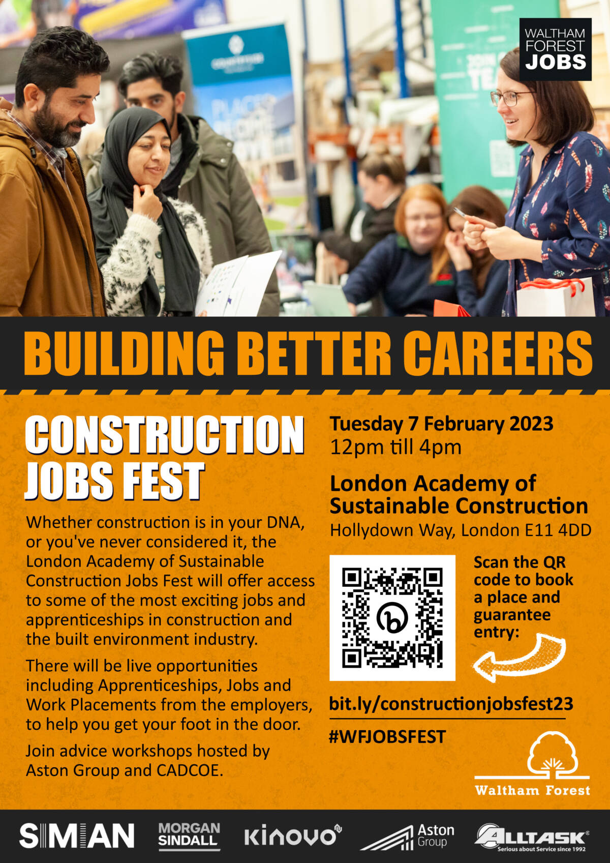 Construction jobs fest A4 flyer feb 2023