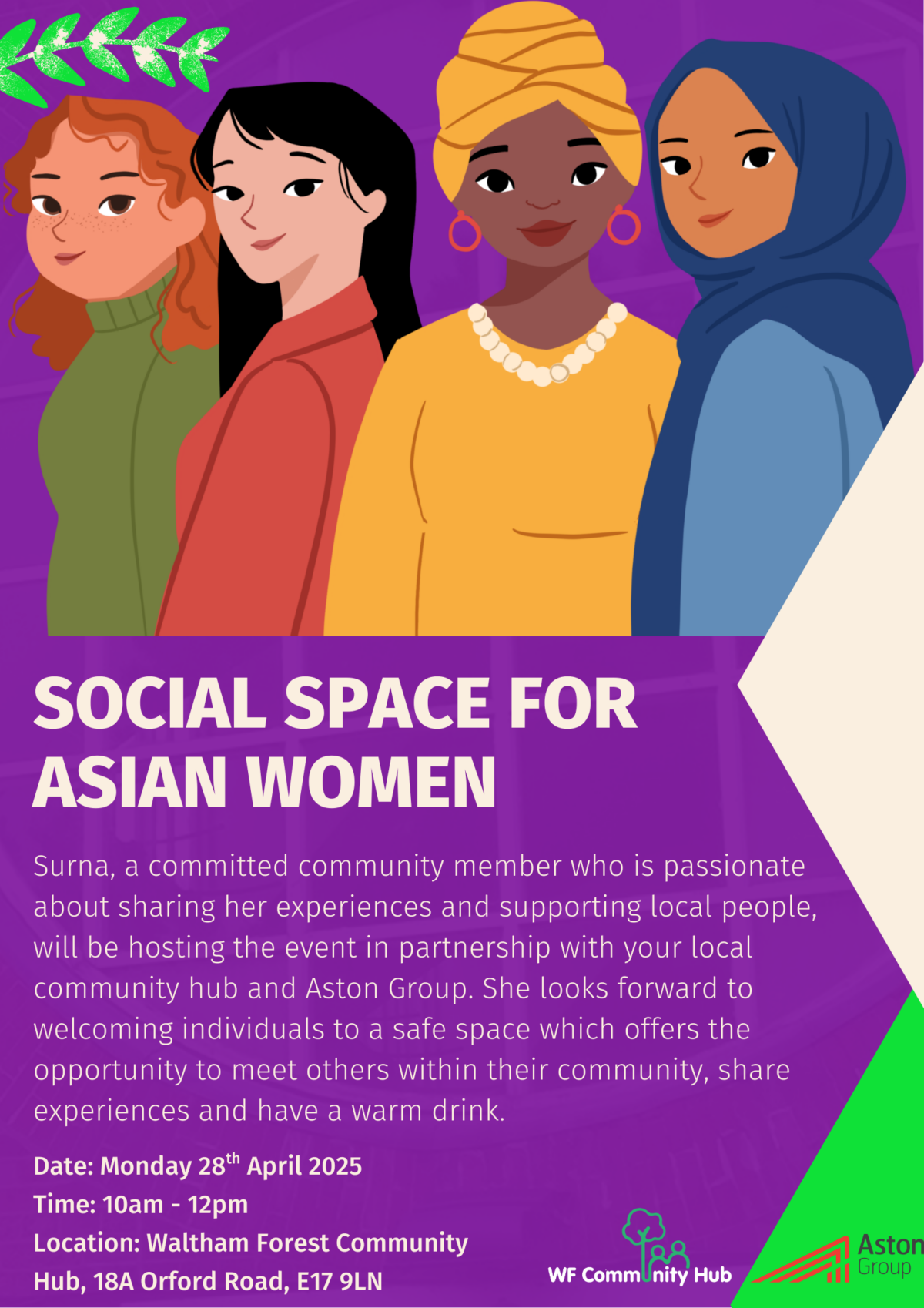 Social Space for Asian Women Leaflet