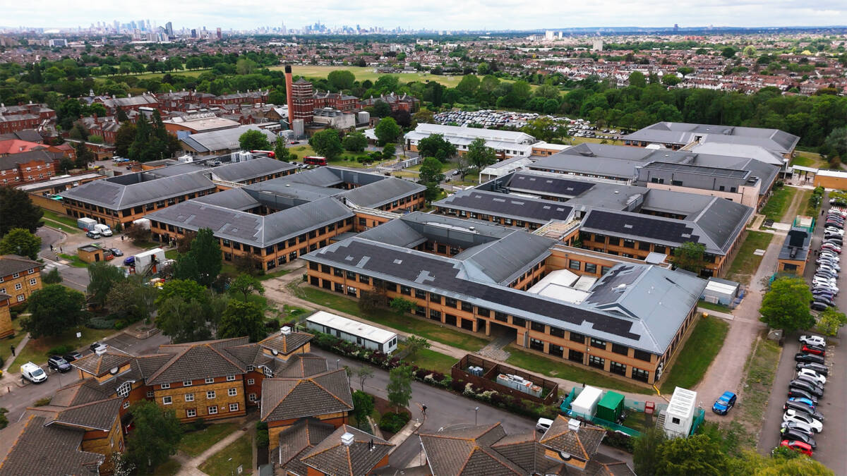 King George hospital aerial view