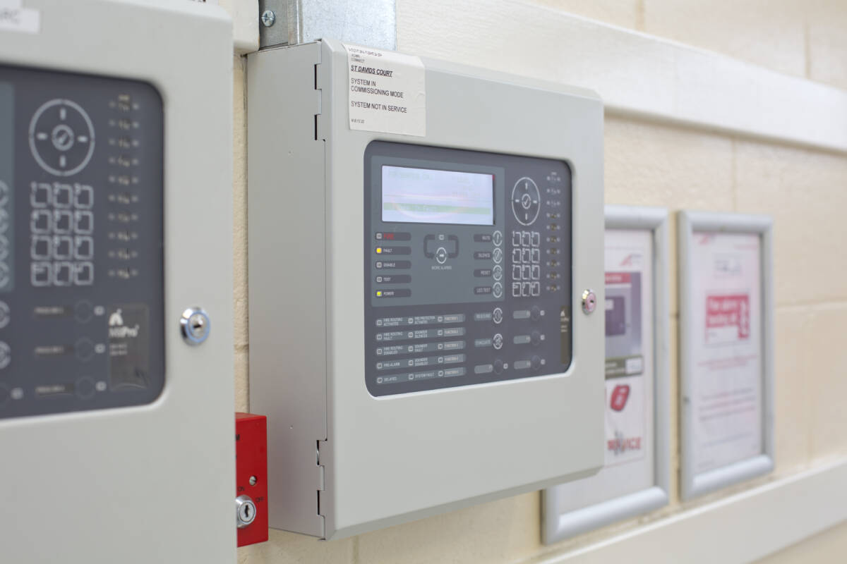 A photo of a new fire safety system