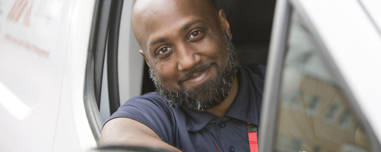 Aston Group van and driver